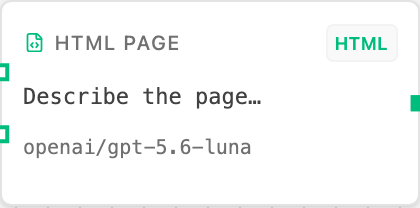 HTML Page node card