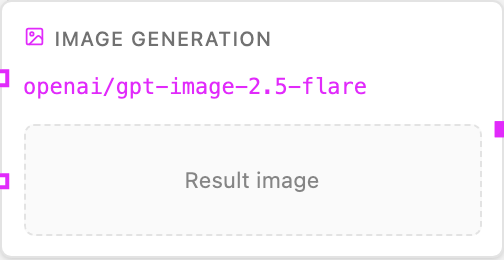 Image Generation node card