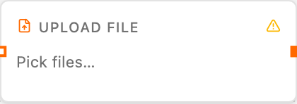 Upload File node card